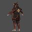 Samurai Character with Weapon