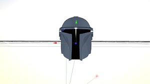 3D mandalorian helmet model