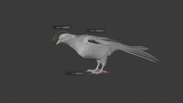 modelo 3d paloma animada - TurboSquid 1916352