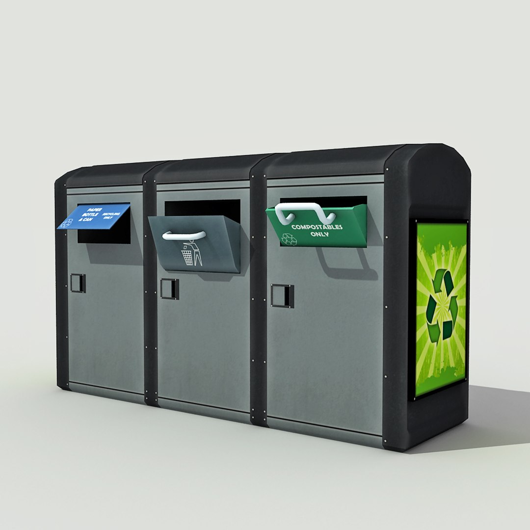 Outdoor Recycling Container 3d Max