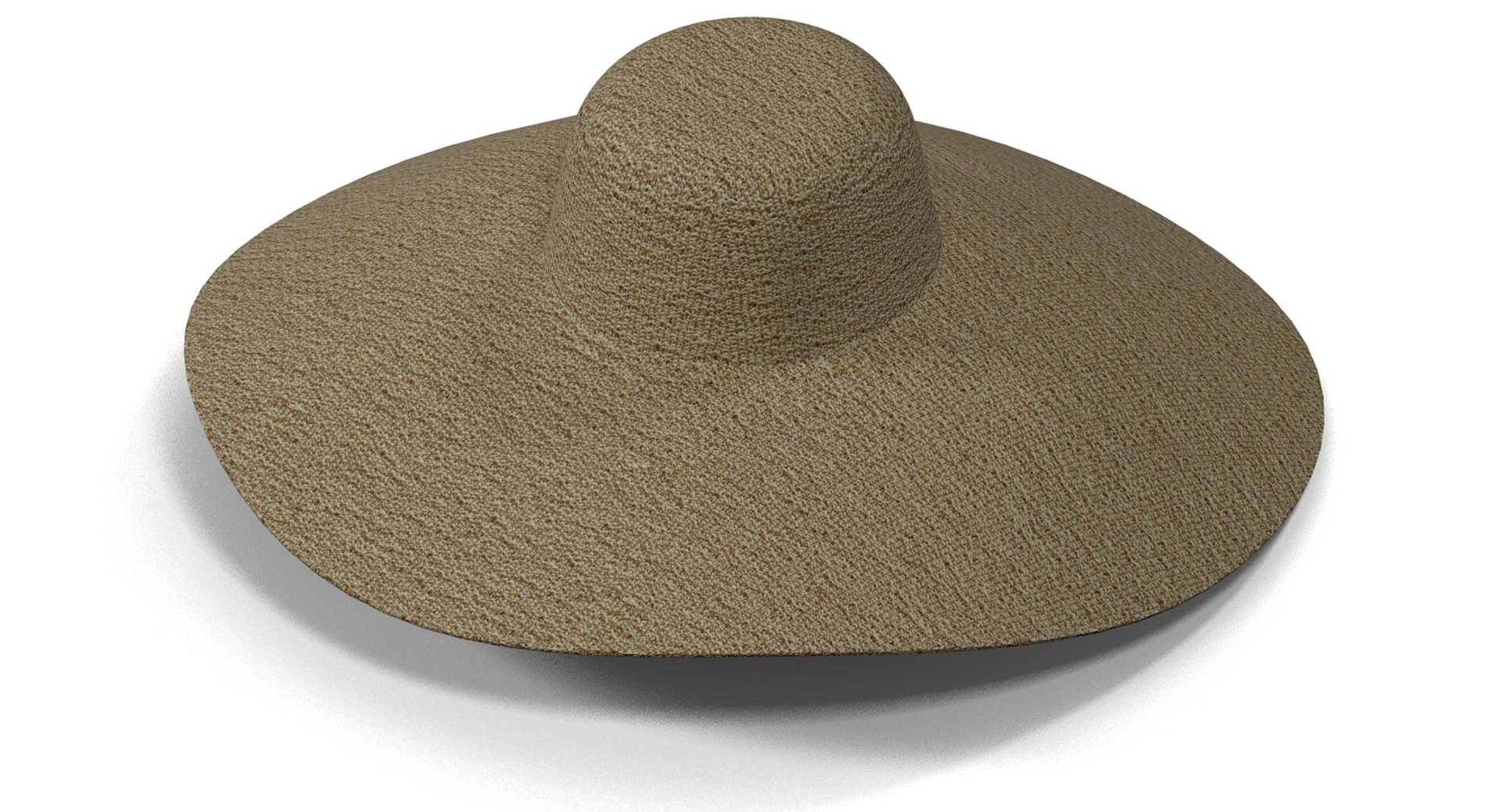3d model wide brim hat women