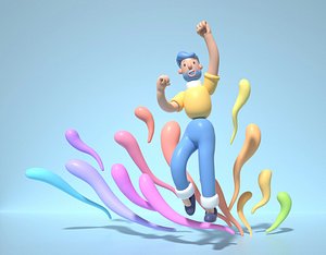 Cartoon man cartoon boy cartoon boy puppet man cartoon scene advertising man trend boy fantasy Avant