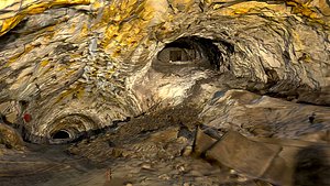 3D model Old underground mine excavation - gold