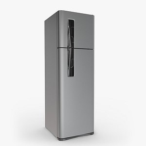 3D model Stainless Steel Fridge