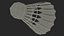 3D Badminton Racquet Set With Nylon Shuttle model