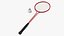 3D Badminton Racquet Set With Nylon Shuttle model