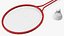 3D Badminton Racquet Set With Nylon Shuttle model