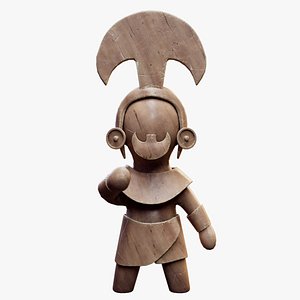 3D Wooden Senior de Sipan model