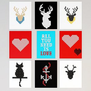 modern paintings embroidered max