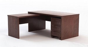 Office desk with return