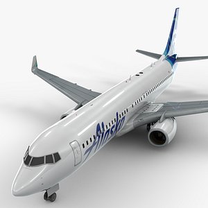 3D Boeing 737-8 MAX ALASKA Airlines L1340 model