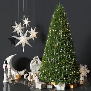 Christmas Decorative set sk4 3D model