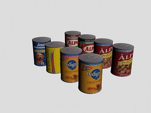 free dog food 3d model