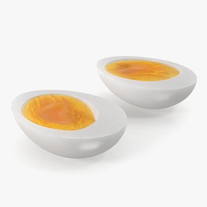 Peeled Soft Boiled Egg Halves