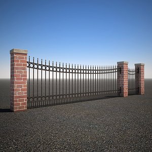 Curved Wrought Iron Fence