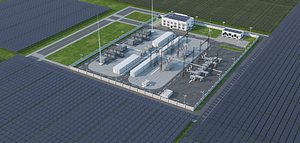 Solar Power Plant with Substation PhotovoltaicFarm