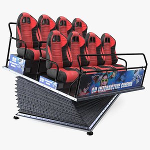 Virtual Reality Game Machine 9D Cinema Rigged