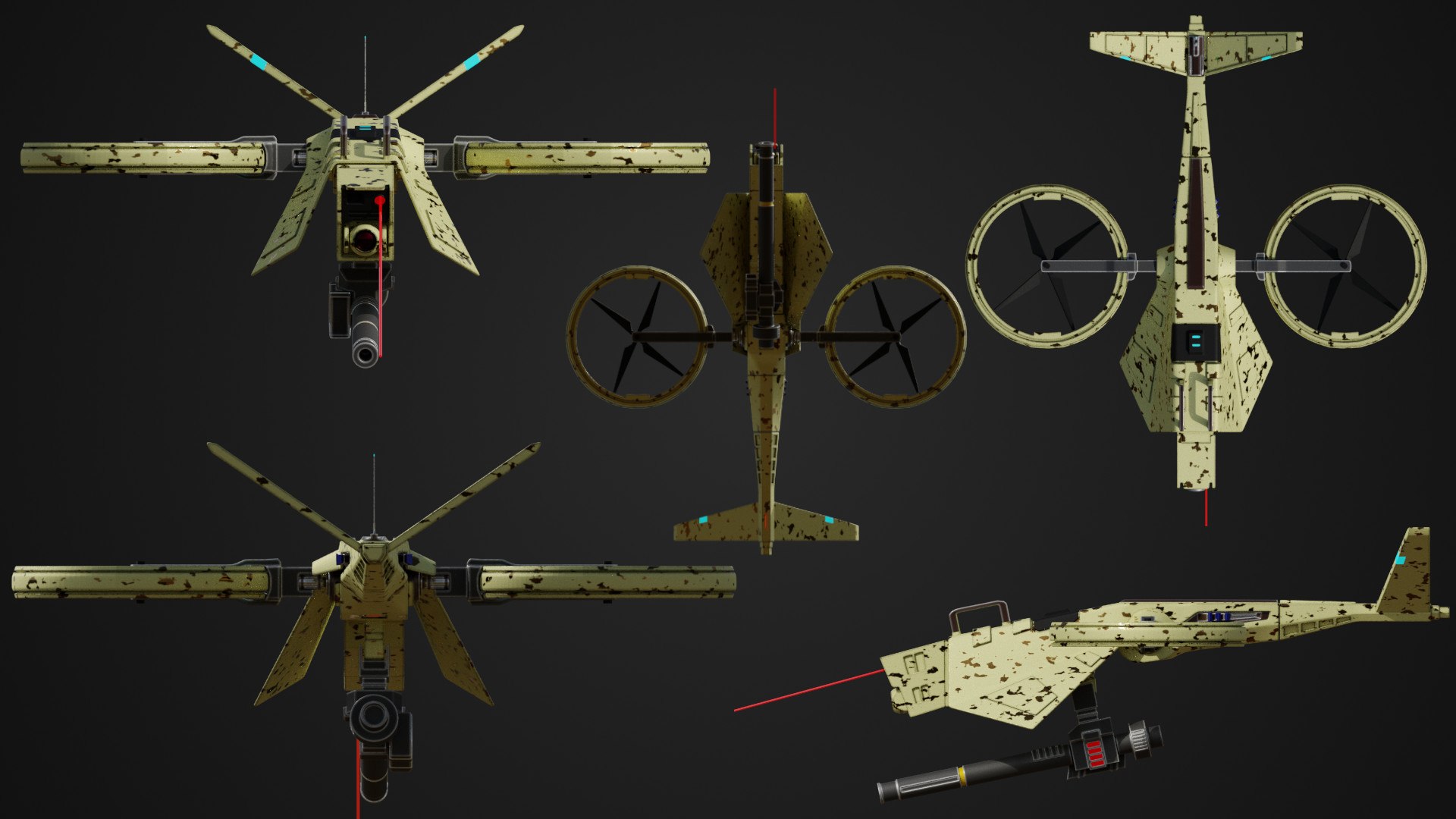 Military Hover Drone Model - TurboSquid 2032828