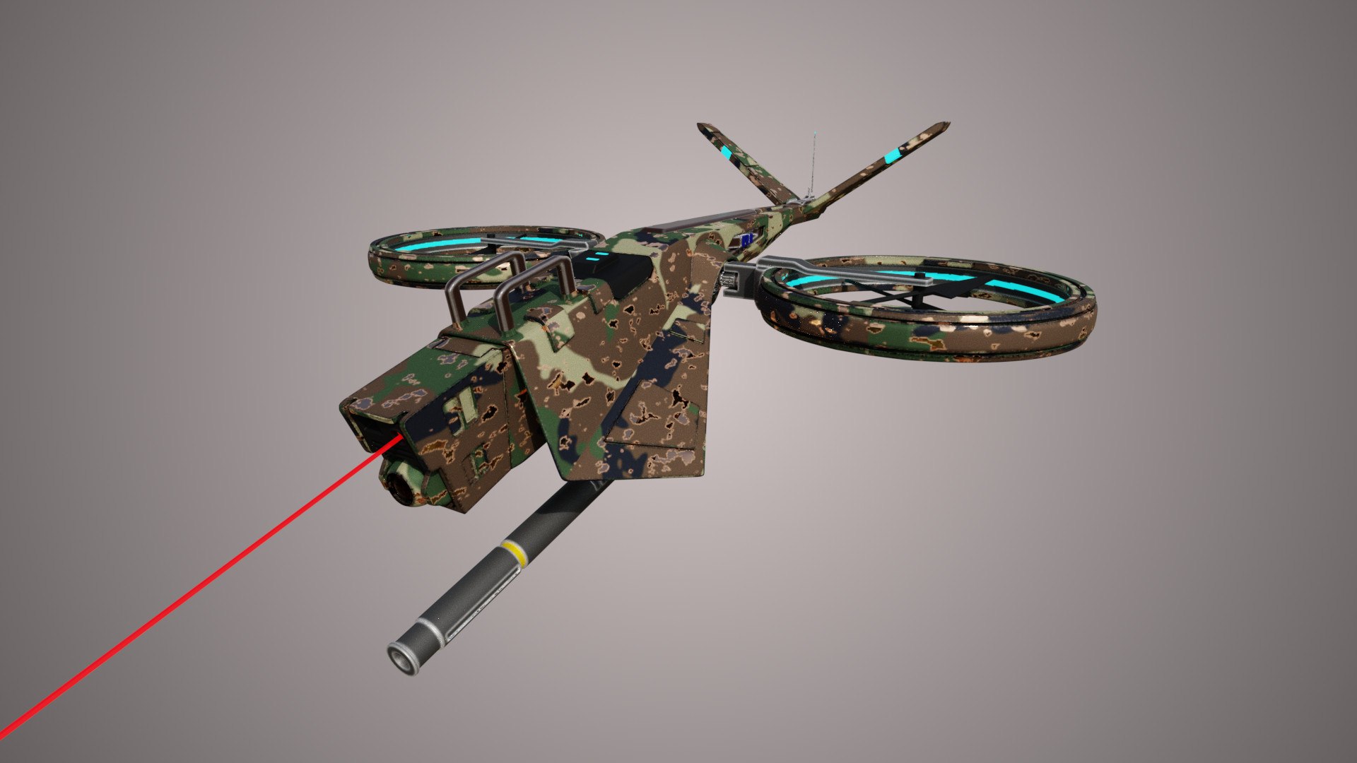Military Hover Drone Model - TurboSquid 2032828
