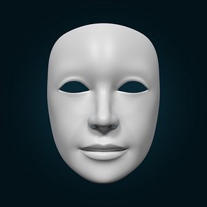 Theater Mask with Neutral Expressions V2