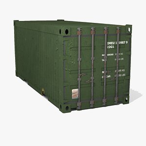 Container green 3D