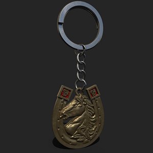 low poly key chain game ready