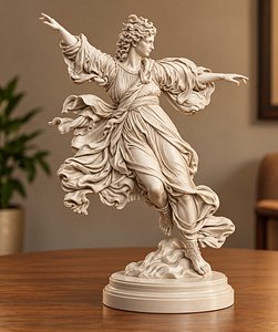 Ethereal Goddess of Dance Masterpiece 3D Sculpture