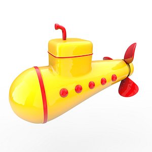 submarine yellow 3d model