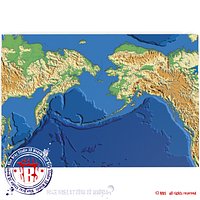 Bering Strait elevation map