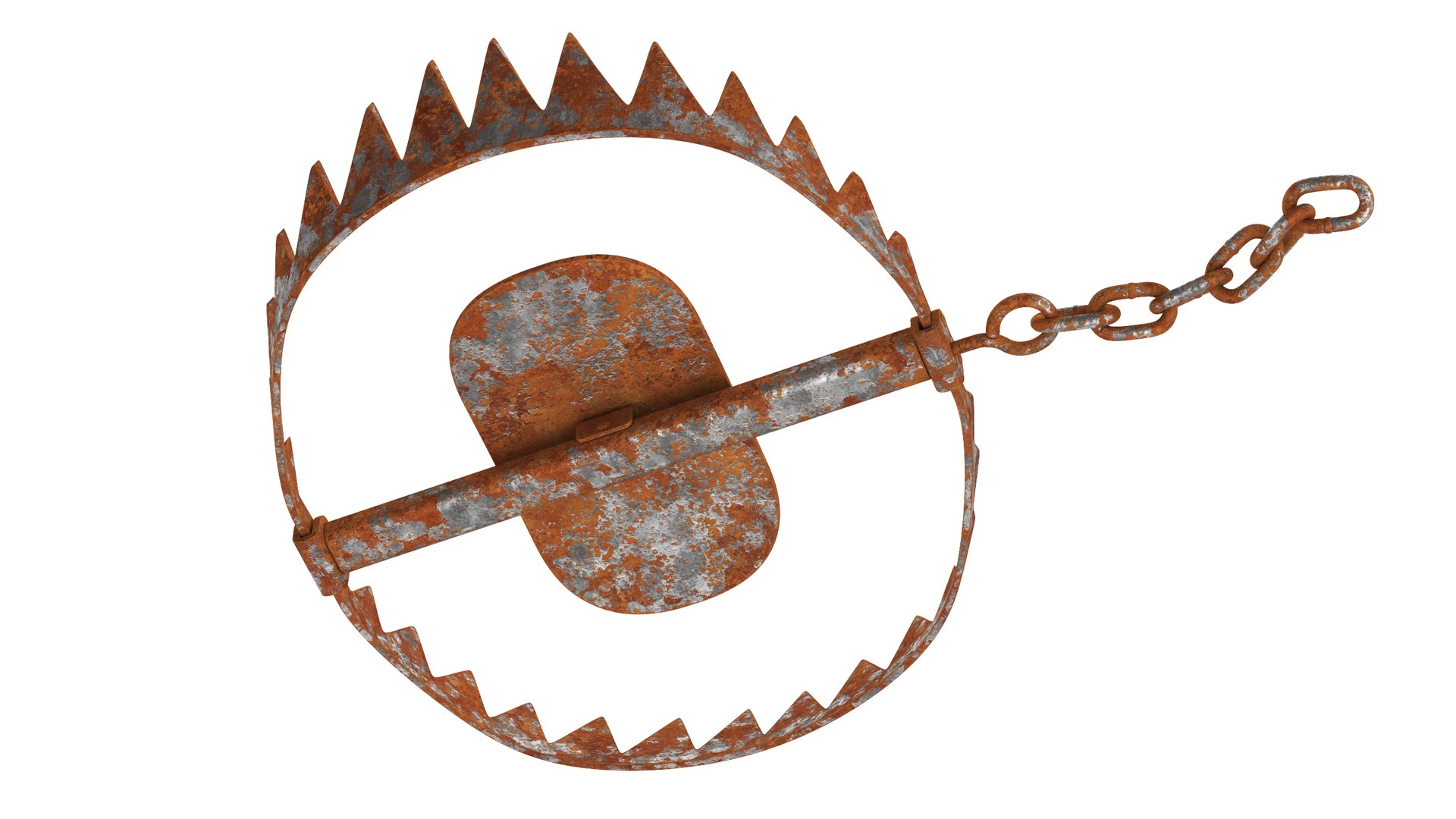 Steel Bear Trap With Rust 3D Model - TurboSquid 1945799