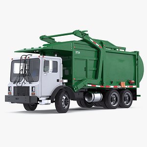 3D model trash truck generic