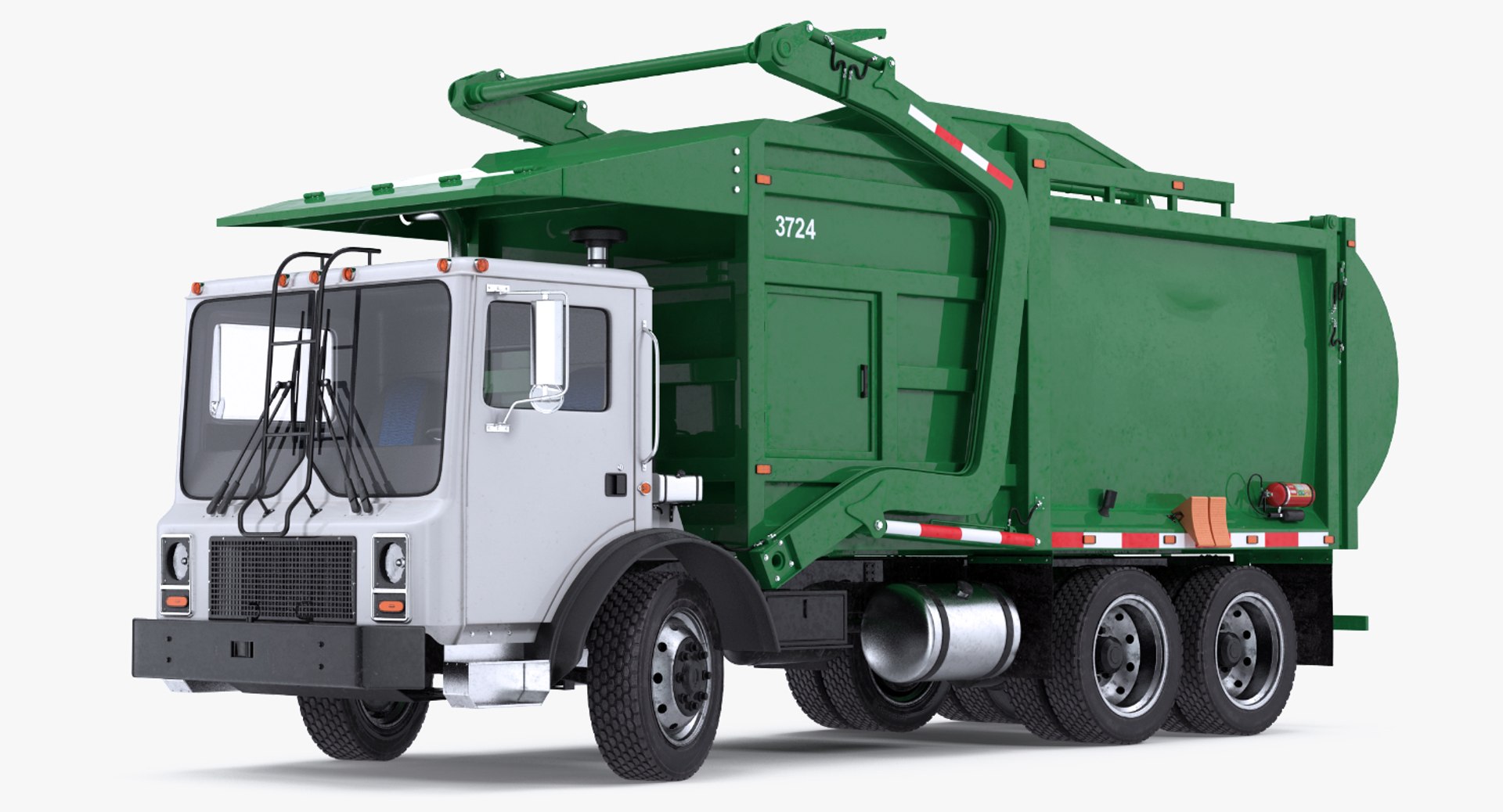 Trash Truck 3D model preview