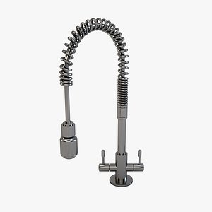 3d model kitchen tap - steel
