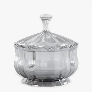 Low-poly Glass Candy Jar