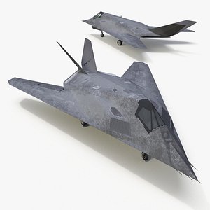 Combat Stealth Fighter Jet Simplified 3D model