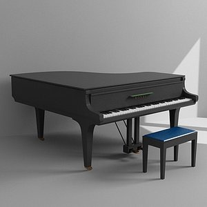 royal piano 3d model