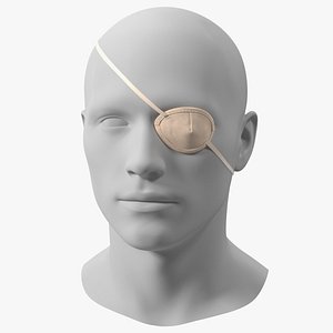 Beige Eye Patch on Mannequin