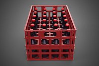 RED SOFT DRINK BOTTLE CARRIER PLASTIC CRATE BOX CONTAINER RACK