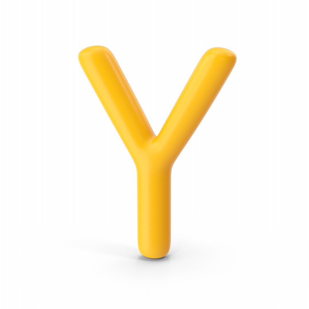 Letter Y Orange 3D Model - TurboSquid 1865819