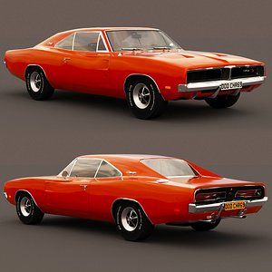 3D dodge charger rt 1969