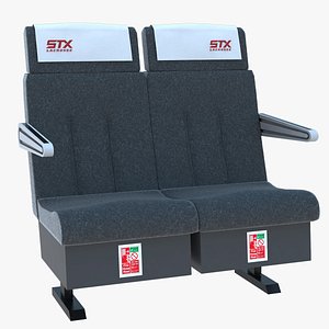 Train Passenger Chair 3D model