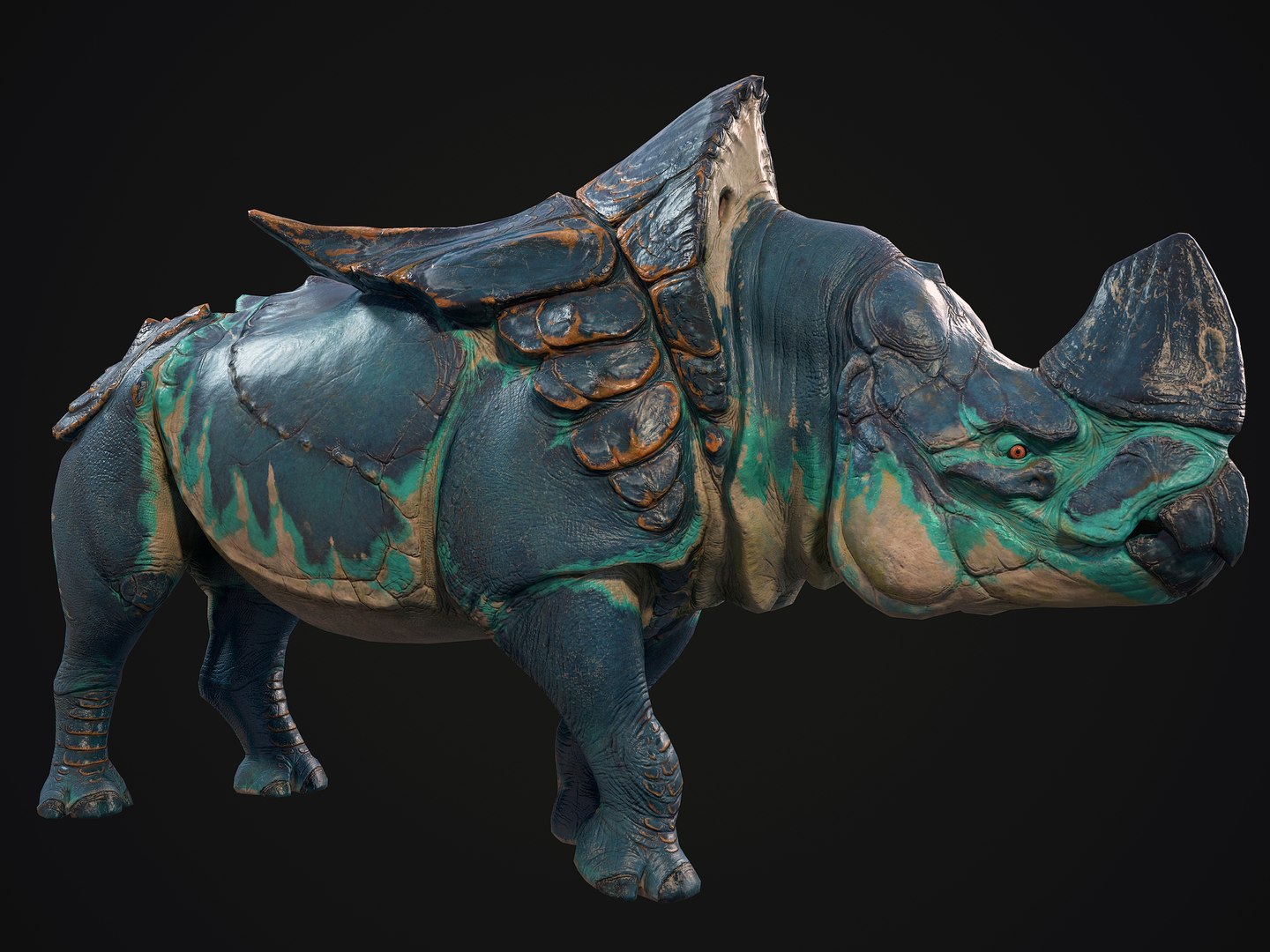 3D Model Alien Rhinoceros - TurboSquid 2381490