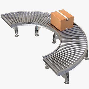 3D conveyor belt turn cardboard
