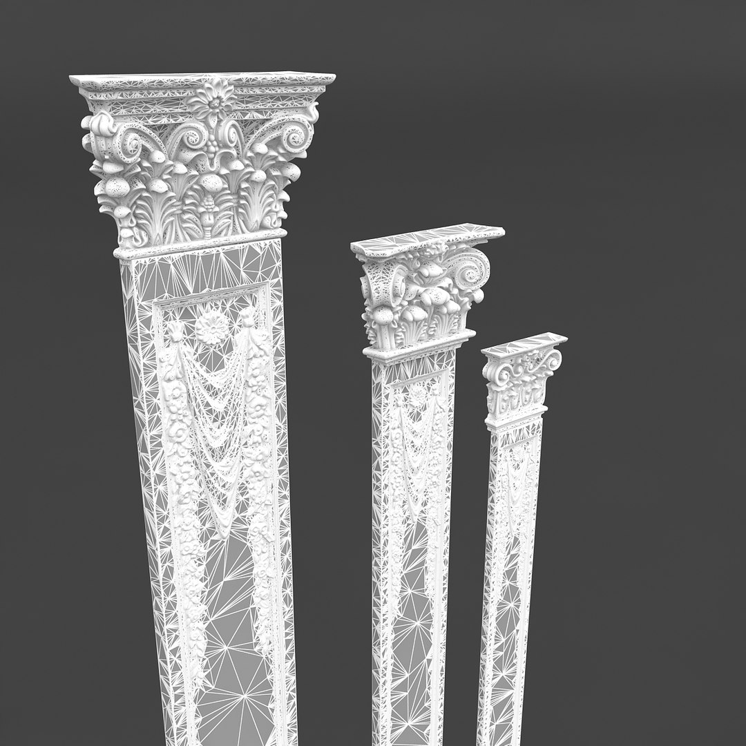 Classic pattened column 02 model - TurboSquid 1517197