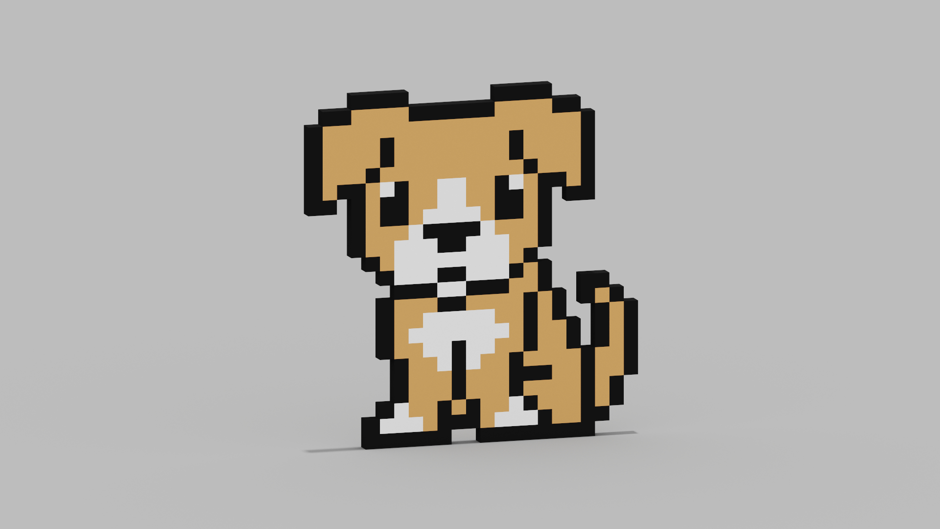 3D Model Pixel Dog Symbol - TurboSquid 1899848