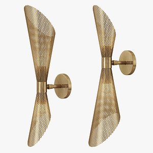 1stdibs Rewire Custom Brass Perforated Sconce