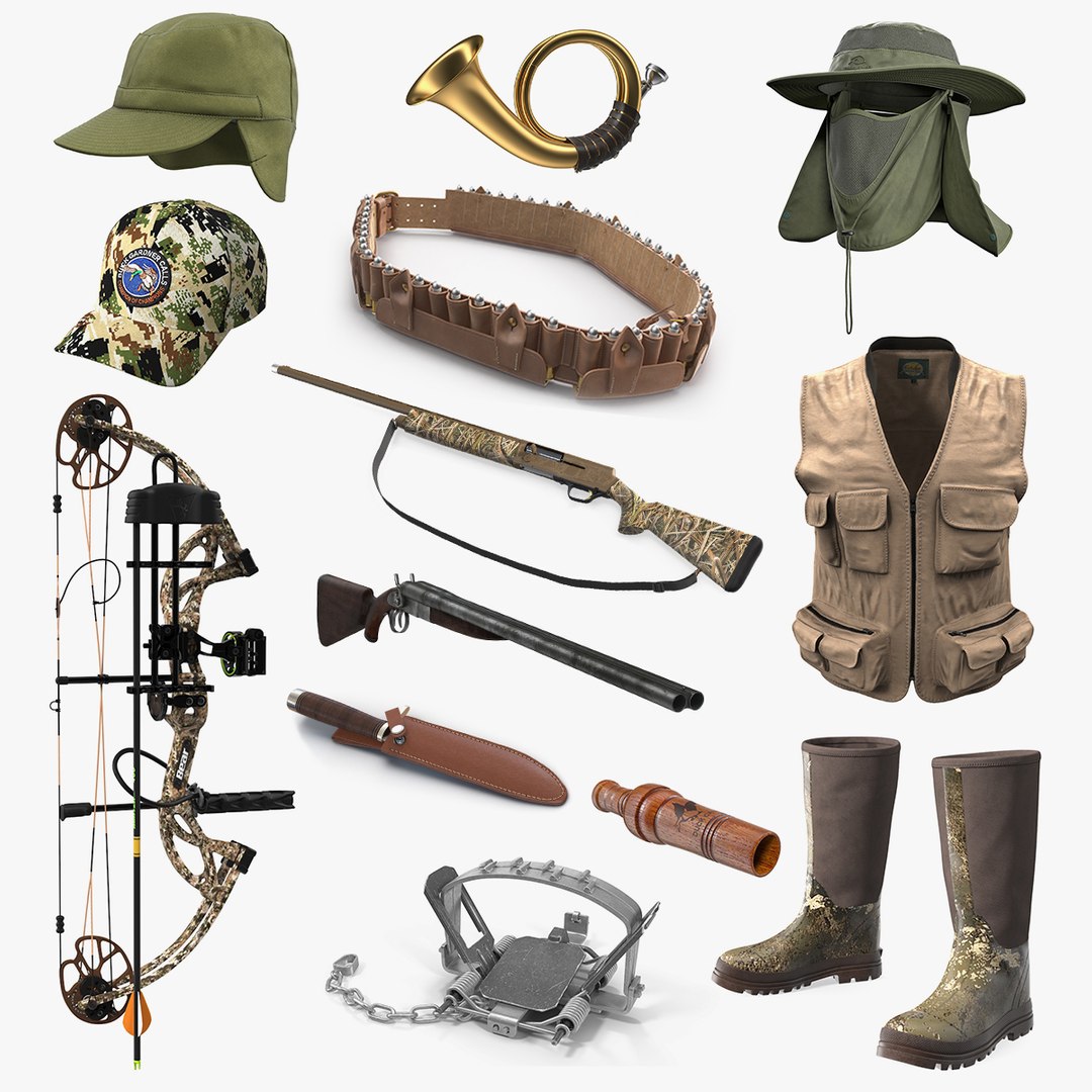 Hunting Equipment Collection 7 3D model preview