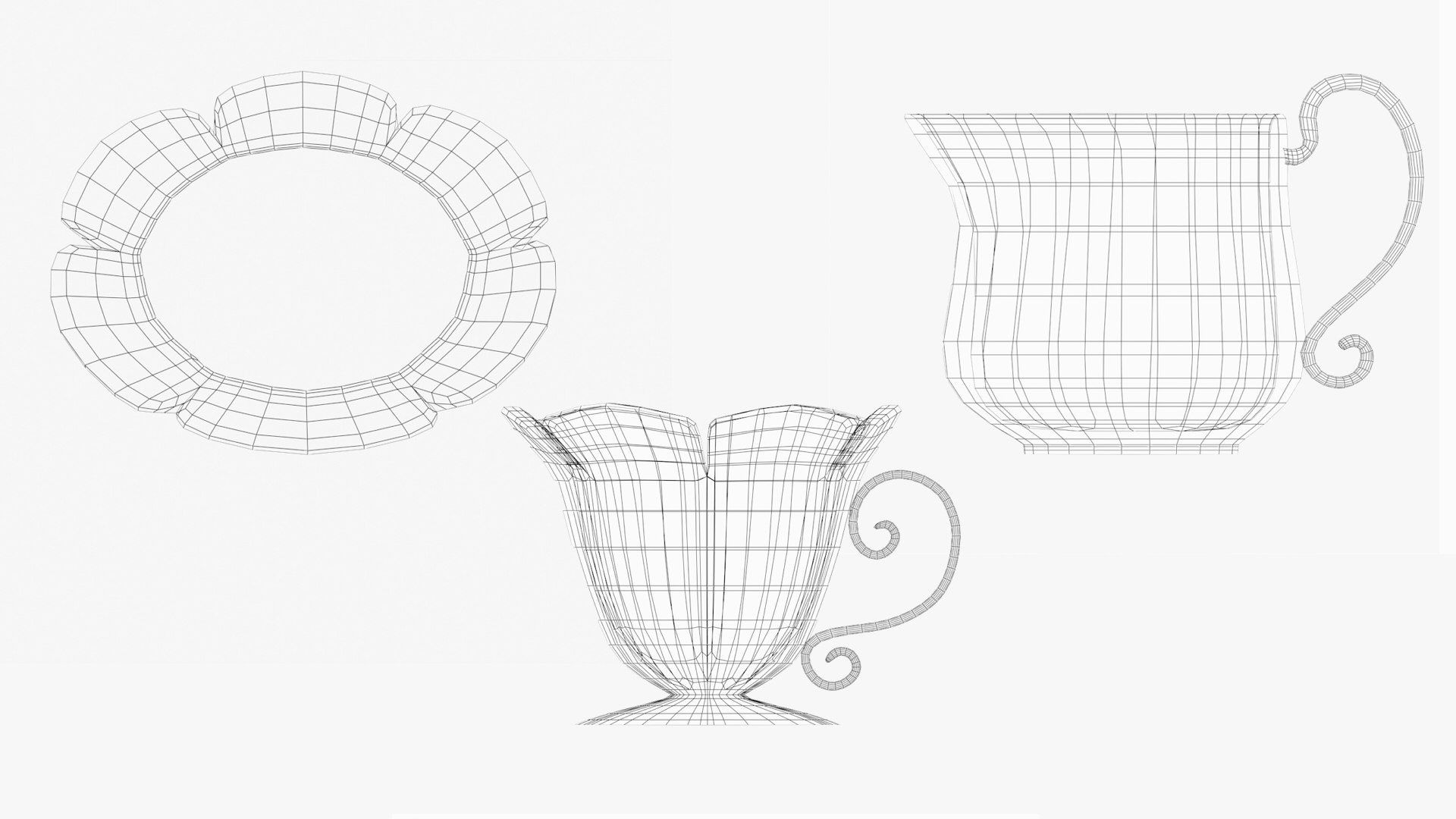 3D Stylized Tea Set model - TurboSquid 2045179