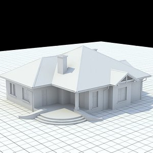 3d model single-family house
