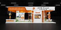 Orange and White Food Exhibition Booth